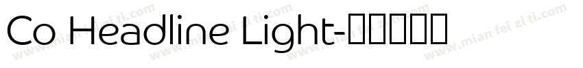 Co Headline Light字体转换